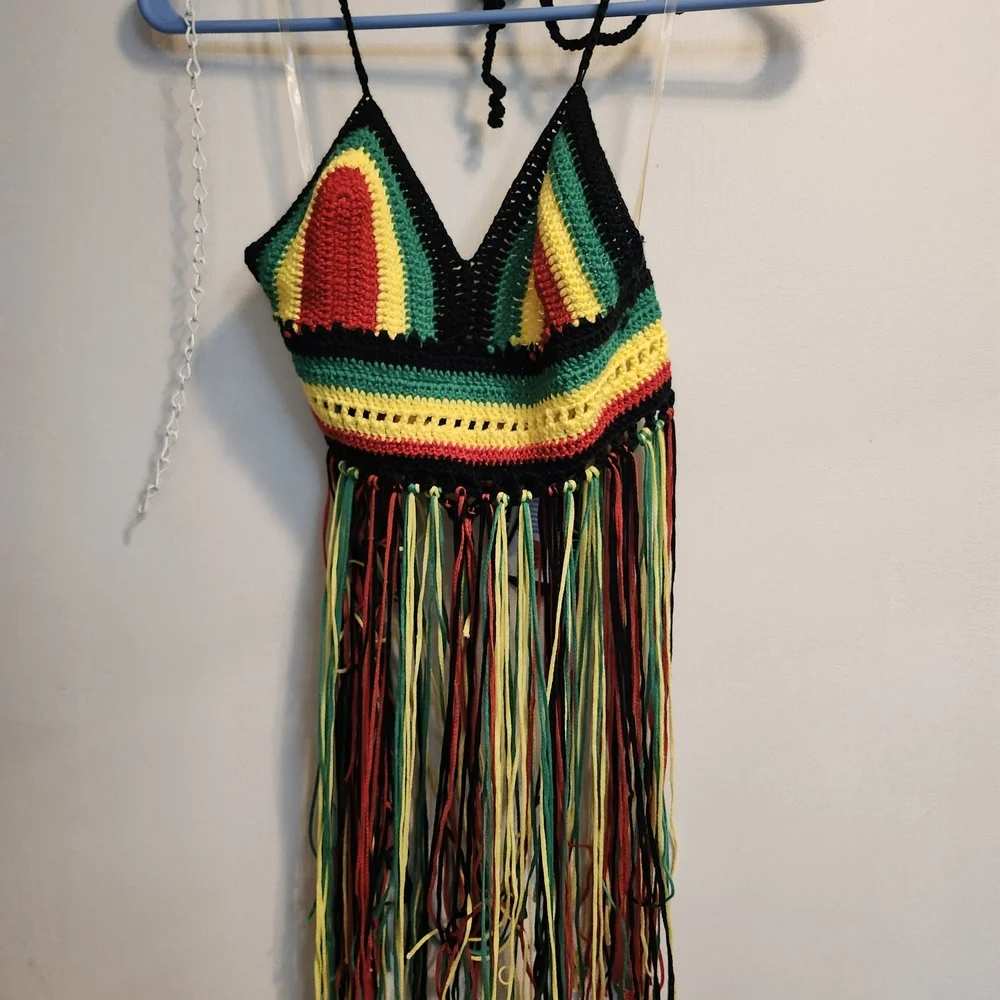Multicolor Crochet Fringe Tank Top - Picture 2 of 5